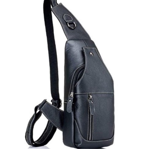 Men's Sling Bag Genuine Leather